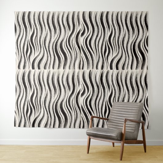 Aangepaste Zebra Stripe Tapestry – gepersonaliseer Wandkleed (In Situ (horizontaal))