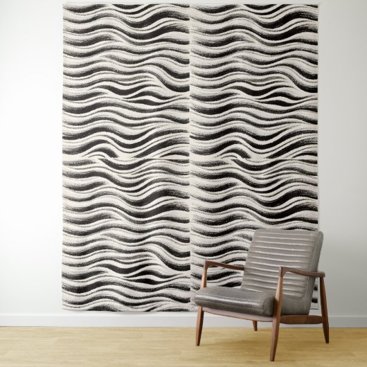 Aangepaste Zebra Stripe Tapestry – gepersonaliseer Wandkleed (In situ)