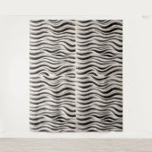 Aangepaste Zebra Stripe Tapestry – gepersonaliseer Wandkleed (Voorkant)