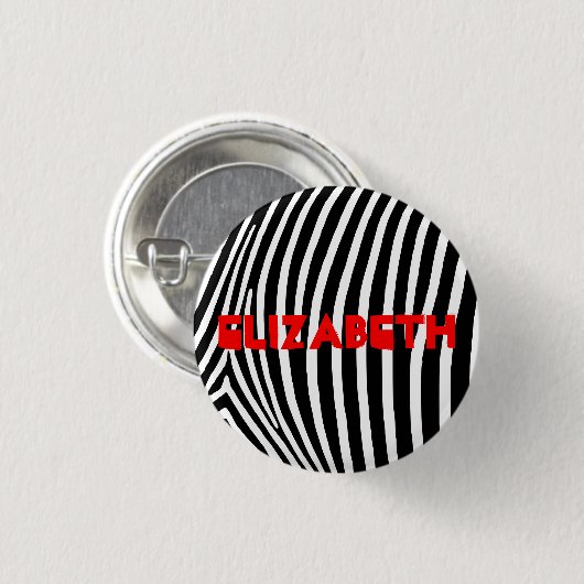 Aangepaste Zebrastripes Ronde Button 3,2 Cm (Voorkant /achterkant)