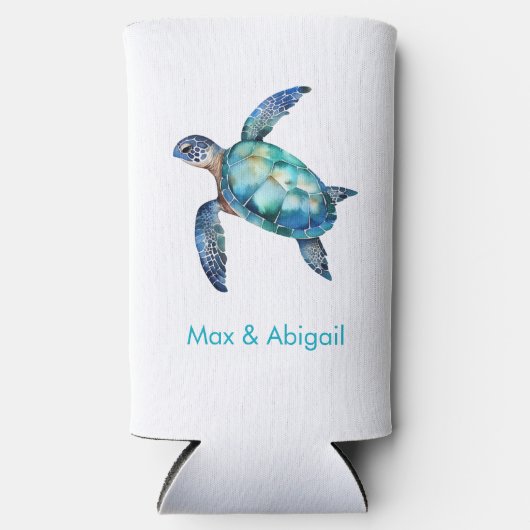 Aangepaste Zee Seltzer Blikjeskoeler (Voorkant)