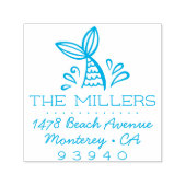 Aangepaste zeemeermin adres zelf inkt stempel (Design)