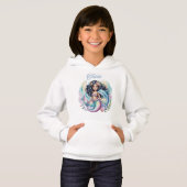 Aangepaste Zeemeermin & Dolfijn Hoodie – gepersona (Voorkant volledig)