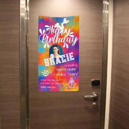 Aangepaste Zeemeermin Gelukkige Verjaardag Cruise  Spandoek
