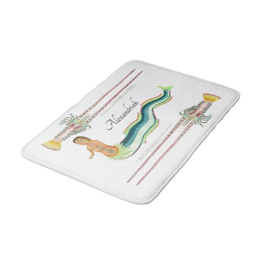 Aangepaste zeemeermin  kuststrook badmat (Gekanteld)