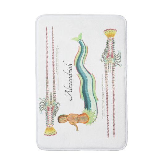 Aangepaste zeemeermin  kuststrook badmat (Voorkant Verticaal)