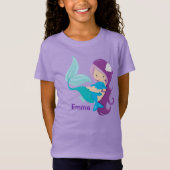 Aangepaste zeemeermin meisje schattige kinderen ve t-shirt (Voorkant)