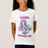 Aangepaste zeemeermin mint naam  t-shirt (Voorkant)