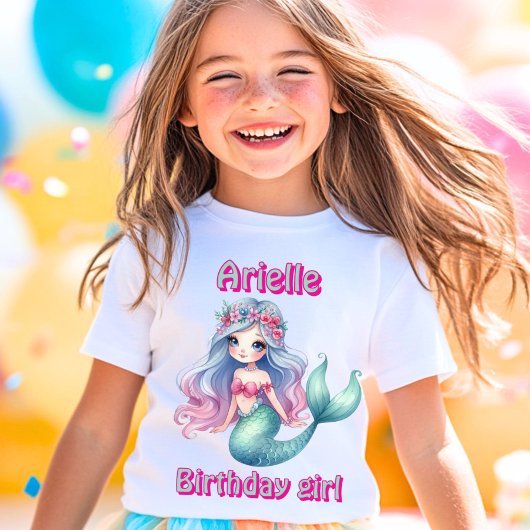 Aangepaste zeemeermin mint naam  t-shirt