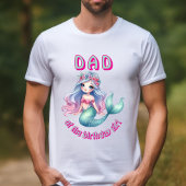 Aangepaste zeemeermin munt vader van verjaardag me t-shirt