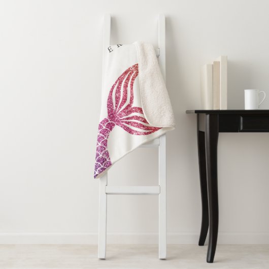 Aangepaste zeemeermin onder het Zee Tail Sherpa Deken (In situ)