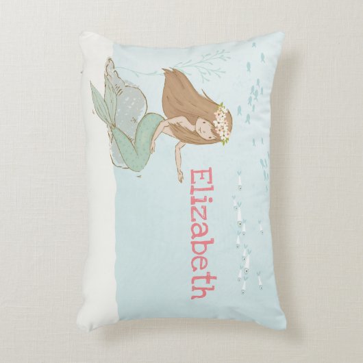 Aangepaste Zeemeermin Pillow Accent Kussen (Voorkant(Verticaal))