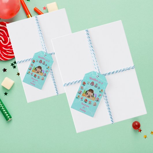 Aangepaste Zeemeerminnen Thema Meisje Verjaardag B Cadeaulabel