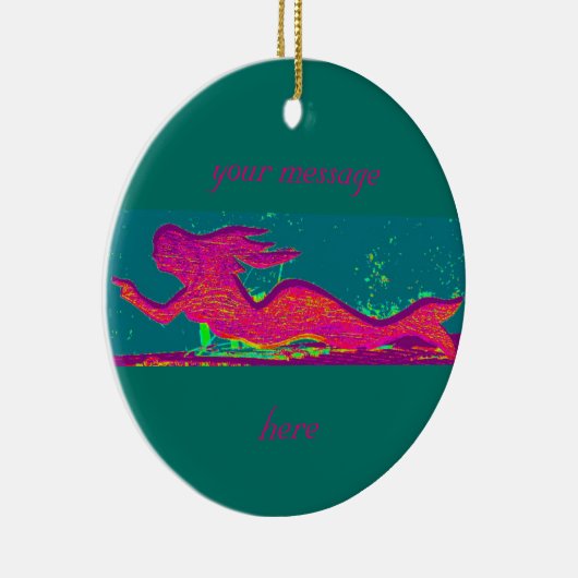 aangepaste zeemeerminsideversiering keramisch ornament (Rechts)