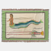 Aangepaste zeemeerminster voor groene kust decor deken (Voorkant)