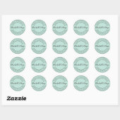 Aangepaste zeep Business Modern Elegant Mint Stick Ronde Sticker (Vel)