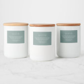 Aangepaste zeep ingrediëntenlijst moderne productl voedselcontainer etiket (Flessen)