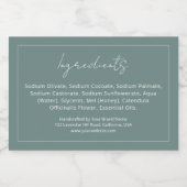 Aangepaste zeep ingrediëntenlijst moderne productl voedselcontainer etiket (Enkel label)