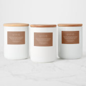 Aangepaste zeep ingrediëntenlijst moderne productl voedselcontainer etiket (Flessen)
