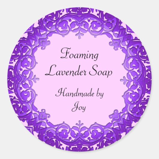 aangepaste zeep of Stickers met kantelen Paars (Voorkant)