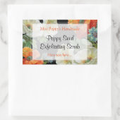 Aangepaste zeep of witte Oranje papaver Sticker (Tas)