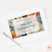 Aangepaste zeep of witte Oranje papaver Sticker (Envelop)