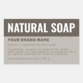 Aangepaste zeep verpakking ingrediënten label (Voorkant)