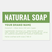 Aangepaste zeep verpakking ingrediënten label (Voorkant)