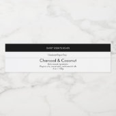 Aangepaste zeep Voeg je Logo zwarte streepjeslabel Waterfles Etiket (Enkel label)