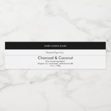 Aangepaste zeep Voeg je Logo zwarte streepjeslabel