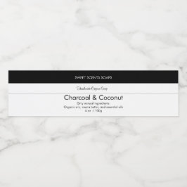 Aangepaste zeep Voeg je Logo zwarte streepjeslabel Waterfles Etiket