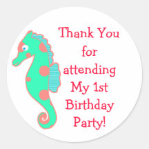 Aangepaste zeepaardbevingsdag voor Stickers