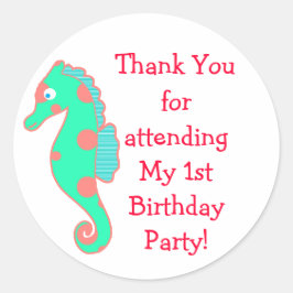 Aangepaste zeepaardbevingsdag voor Stickers