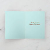 Aangepaste zeepaardje Happy Birthday-kaart Kaart (Binnen)