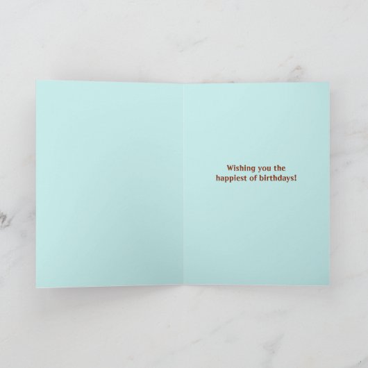 Aangepaste zeepaardje Happy Birthday-kaart Kaart (Binnen)