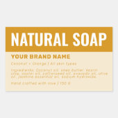 Aangepaste zeepverpakkingsingredienten label (Voorkant)