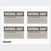 Aangepaste zeepverpakkingsingrediëntenlabel rechthoekige sticker (Vel)