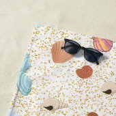 Aangepaste zeeschelp strandhanddoek – gepersonalis strandlaken (In situ)