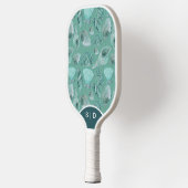 Aangepaste zeeschelpen Aqua Ocean Sands Pickleball Paddle (Links)
