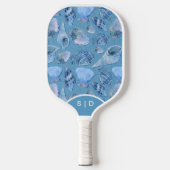 Aangepaste zeeschelpen Blue Ocean Sands Pickleball Paddle (Voorkant)