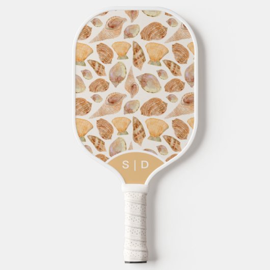 Aangepaste zeeschelpen en Ocean Sands Pickleball Paddle (Voorkant)