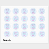 Aangepaste zeeschelpen kust-bachelorette-sticker ronde sticker (Vel)