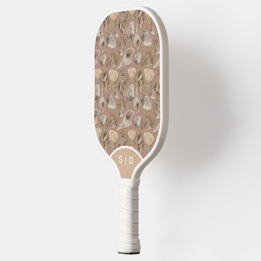 Aangepaste zeeschelpen Warm Ocean Sands Pickleball Paddle (Links)