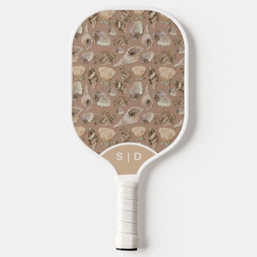 Aangepaste zeeschelpen Warm Ocean Sands Pickleball Paddle (Achterkant)
