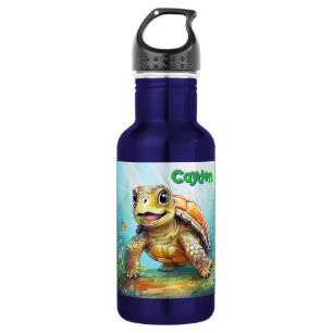 Aangepaste Zeeschildpad Cute Waterfles
