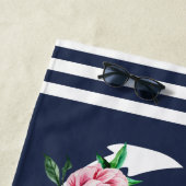 Aangepaste zeevaart anker badkamer oceaan marinebl strandlaken (In situ)