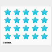 Aangepaste zeewater blauwgroene lege sjabloon ster sticker (Vel)