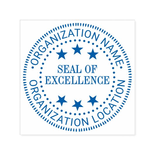 Aangepaste zegel van excellentie sterren #1 Naam L Zelfinktende Stempel (Design)