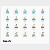 Aangepaste zeilboot Stickers | Taart Toppers (Vel)