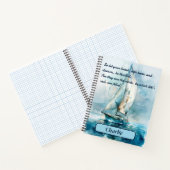Aangepaste zeiljacht Inspirerend Hardcover Notitieboek (Binnen)